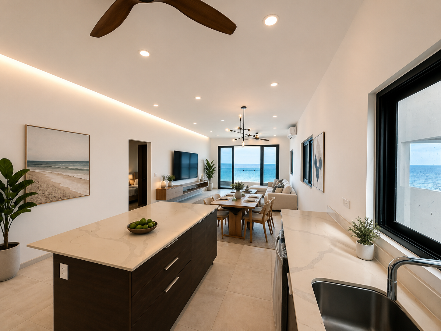 Interior de Lujo con Vista al Mar