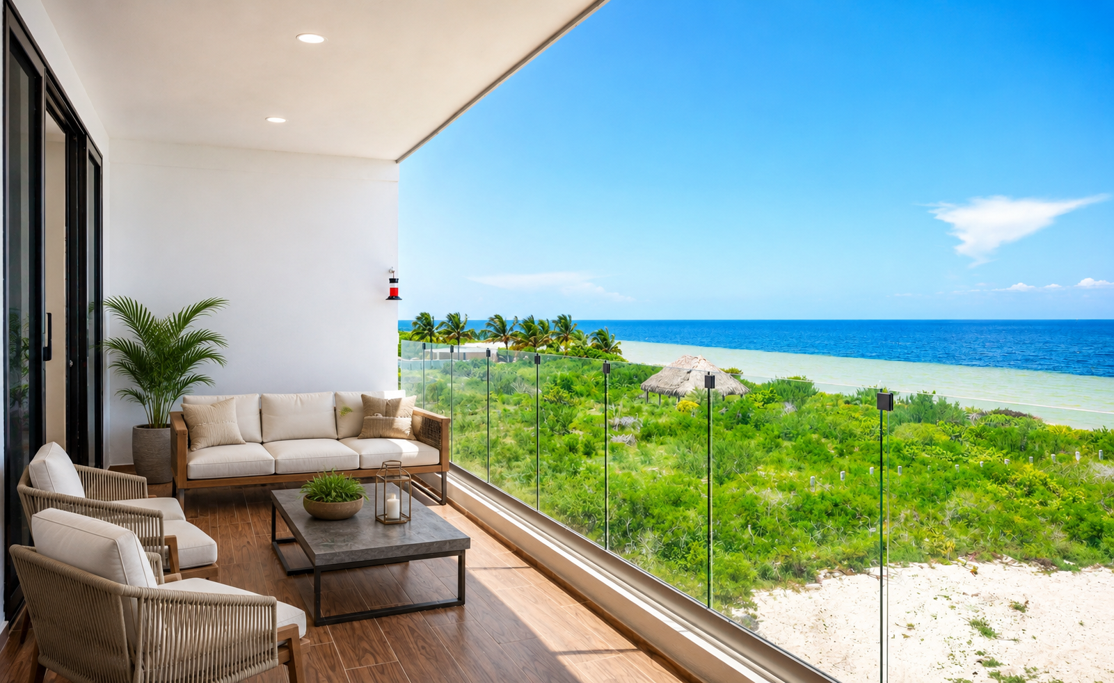 Terraza Privada con Vista al Mar